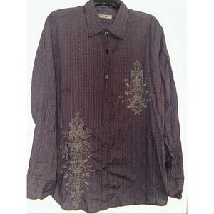 Red Ranch Long Sleeve Western Rodeo Button Up shirt size XL